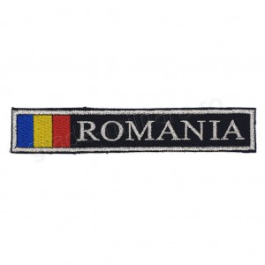 Ecuson Romania cu Drapel fir metalic 