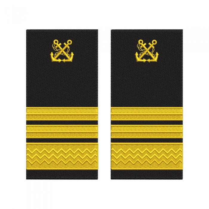 Grade Căpitan Specialist ANR – Epoleți Brodați Standardizați Grade căpitan specialist până la 6 ani experiență ANR – epoleți brodați cu fir auriu pe suport negru