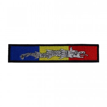 Ecuson Drapel Romania cu Lupul Dacic Ecuson Drapel Romania cu Lupul Dacic