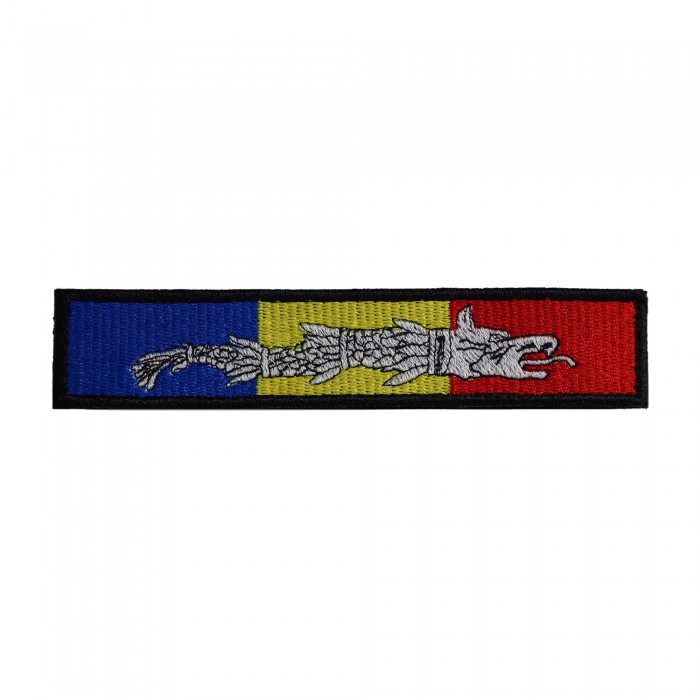 Ecuson Drapel Romania cu Lupul Dacic Ecuson Drapel Romania cu Lupul Dacic