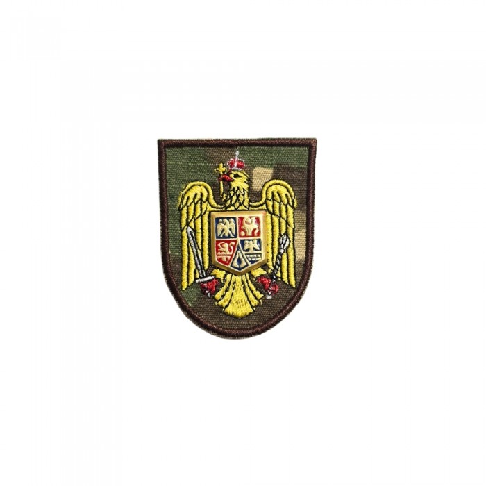 Emblema Coifură Forte Terestre - Brodată, Stemă Metalică Aplicată Emblema coifură Forte Terestre - brodată pentru beretă, bonetă, bască, aplicabilă prin coasere