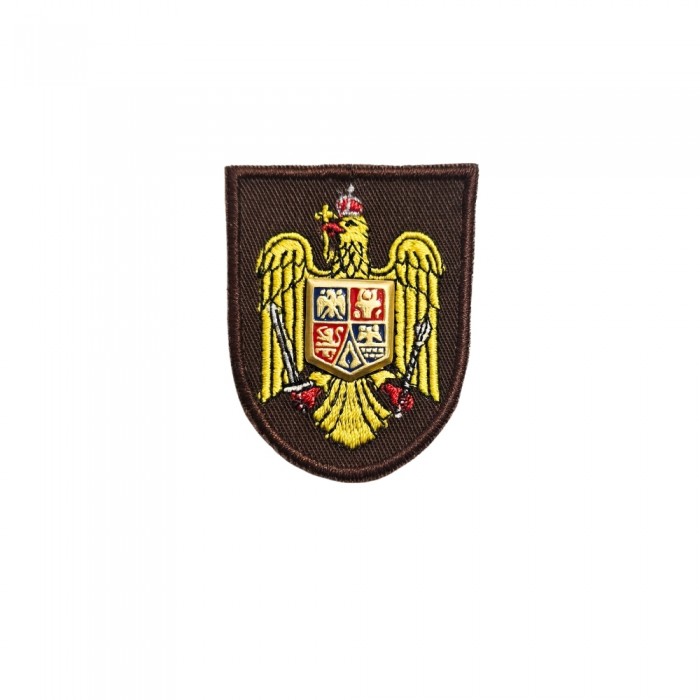 Emblema Coifură Forte Terestre - Brodată, Stemă Metalică Aplicată Emblema coifură Forte Terestre - brodată pentru beretă, bonetă, bască, aplicabilă prin coasere
