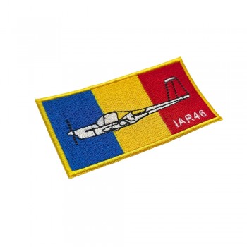 Ecusonul aviație – Drapel România cu model avion IAR46