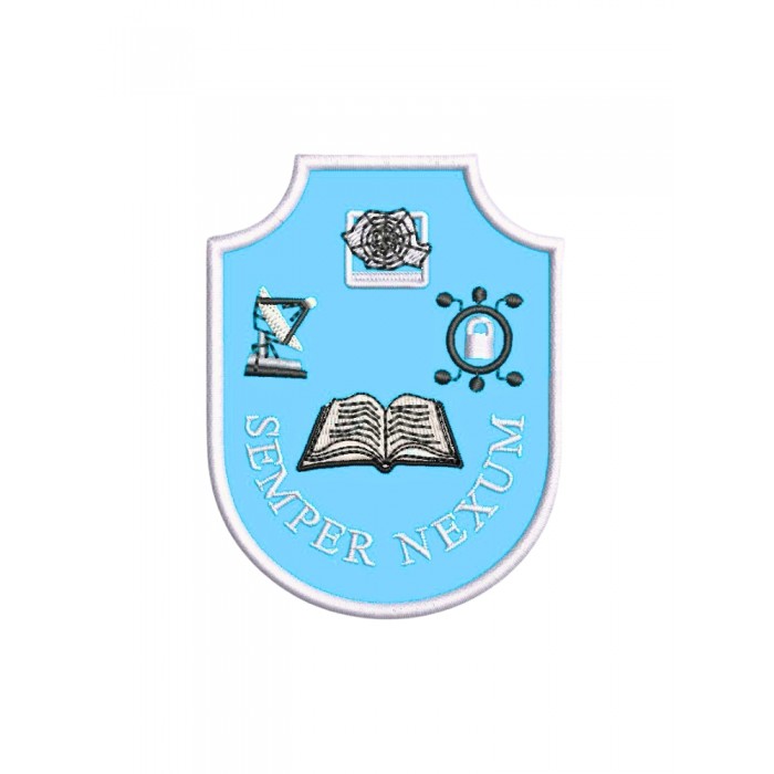 emblema brodata scoala instruire comunicatii tehnologia informatiei aparare cibernetica mapn