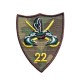 emblema brodata Batalionul 22 Infanterie Romanați Scorpionii Verzi Caracal