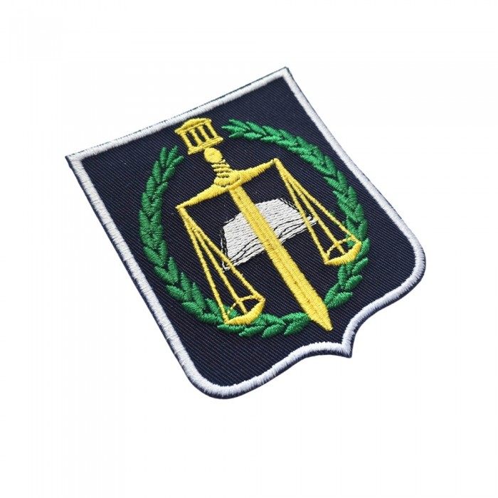 Emblema Parchetului Militar de pe lângă Tribunalul Militar București – replică brodată emblema brodată parchet militar tribunal bucurești replica neoficială