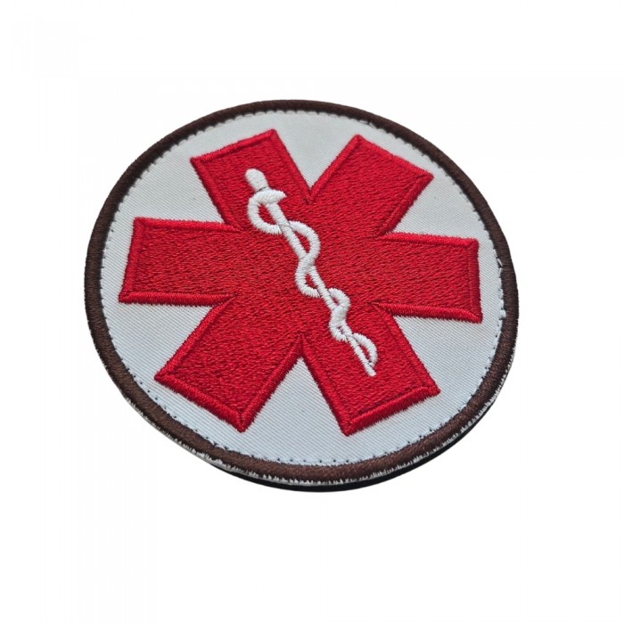 Emblema Crucea Vieții roșie – emblemă brodată pentru servicii medicale de urgență
