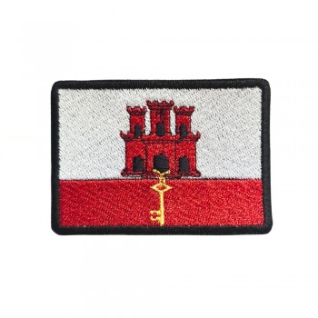 Drapel Gibraltar 7x5 cm, brodat