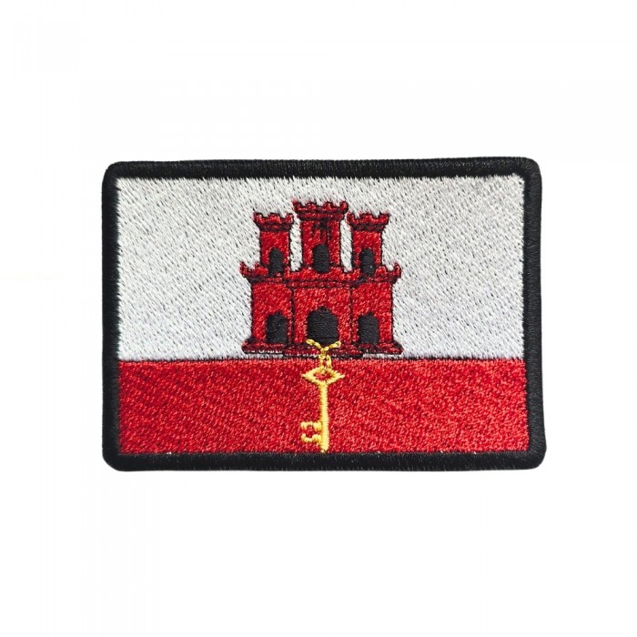 Drapel Gibraltar brodat 7x5 cm 
