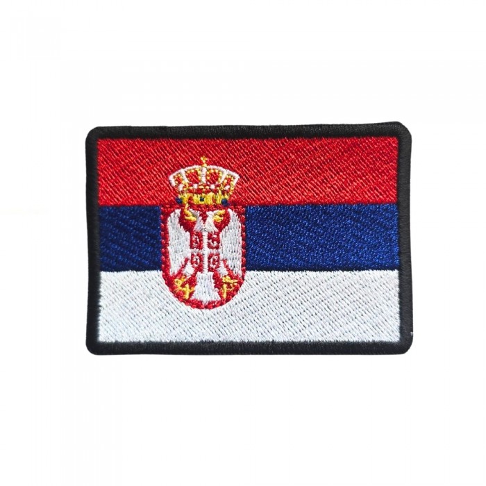 Drapel Serbia brodat 7x5 cm 