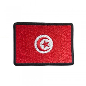Drapel Tunisia  7x5 cm, brodat