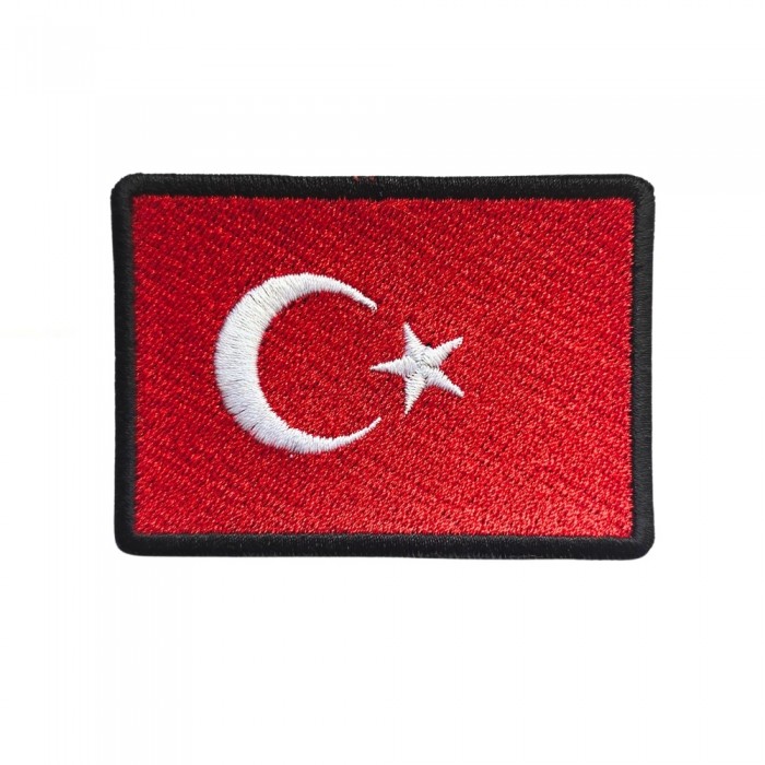 Drapel Turcia brodat 7x5 cm 