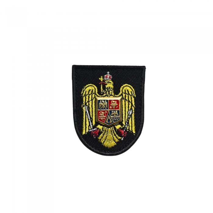 Emblema Coifură Forte Terestre - Brodată, Stemă Metalică Aplicată Emblema coifură Forte Terestre - brodată pentru beretă, bonetă, bască, aplicabilă prin coasere