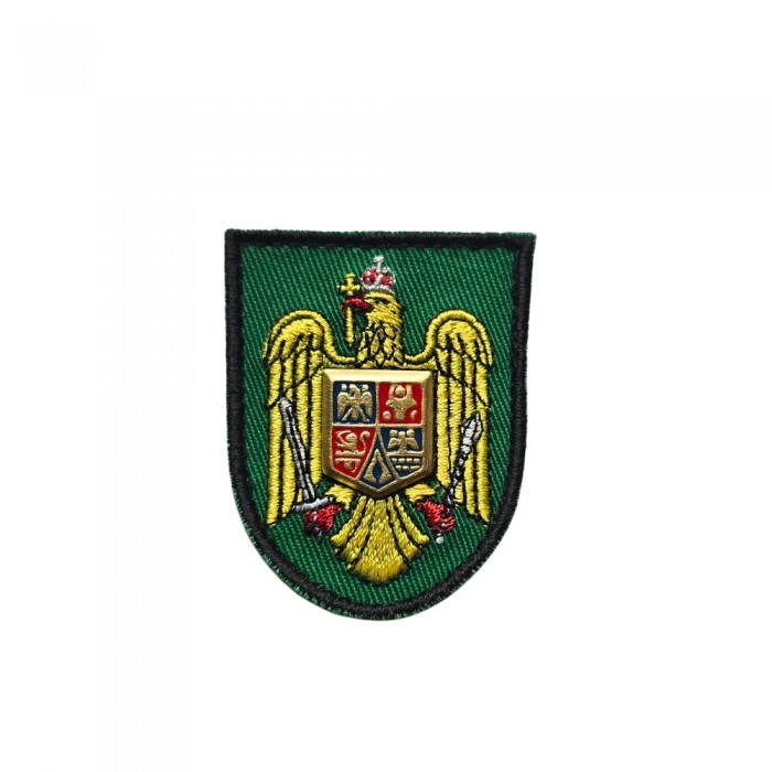Emblema Coifură Forte Terestre - Brodată, Stemă Metalică Aplicată Emblema coifură Forte Terestre - brodată pentru beretă, bonetă, bască, aplicabilă prin coasere