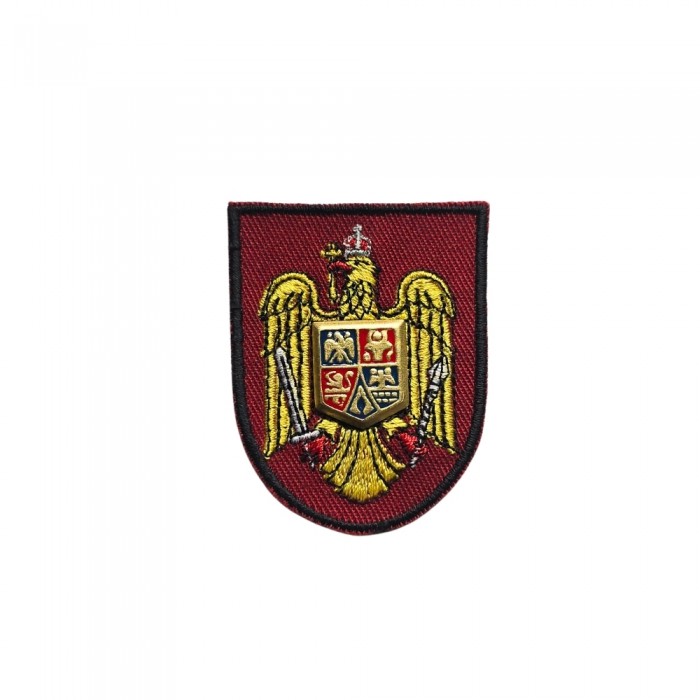 Emblema Coifură Forte Terestre - Brodată, Stemă Metalică Aplicată Emblema coifură Forte Terestre - brodată pentru beretă, bonetă, bască, aplicabilă prin coasere
