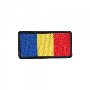 Drapel Romania forte aeriene 70x35 mm contur negru