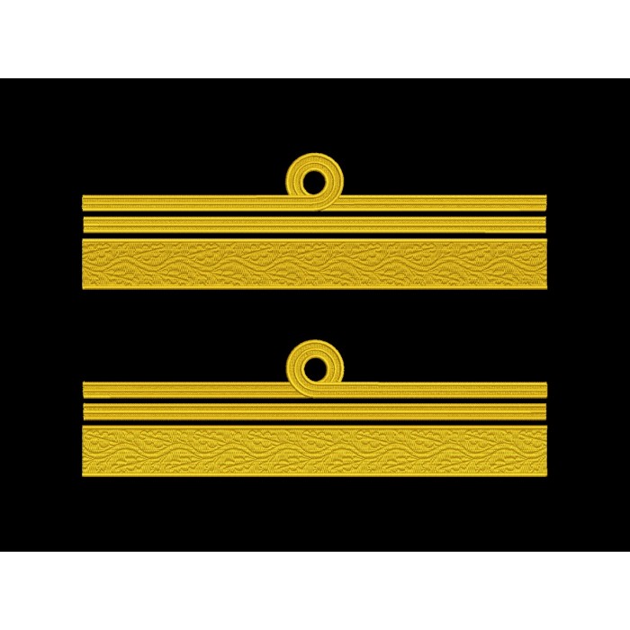 Grade mânecă brodate pentru Căpitan din Marina Militară Comandor – set oficial, cusut, dimensiuni conforme