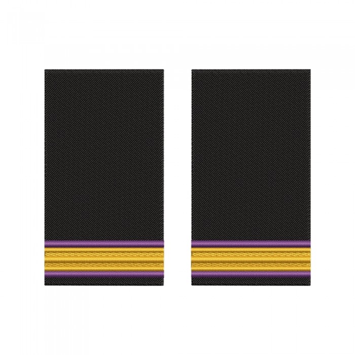 Grade brodate – marina comerciala - 4th Engineer/ inginer clasa a IV-a Grade brodate 4th Engineer/ inginer clasa a IV-a – Marina Comercială – pereche 100x55 mm, fir auriu brodat pe fond negru