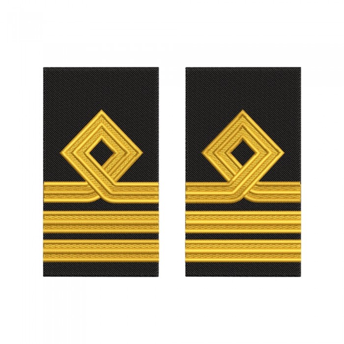 grade brodate Chief Mate /Ofiter-clasa-II  marina comerciala cu romb epoleți galon fir auriu