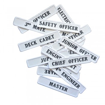 Ecusoane Brodate cu funcții -alb - marina comerciala - 