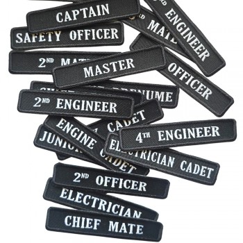 Ecusoane Brodate cu funcții -negru - marina comerciala - 