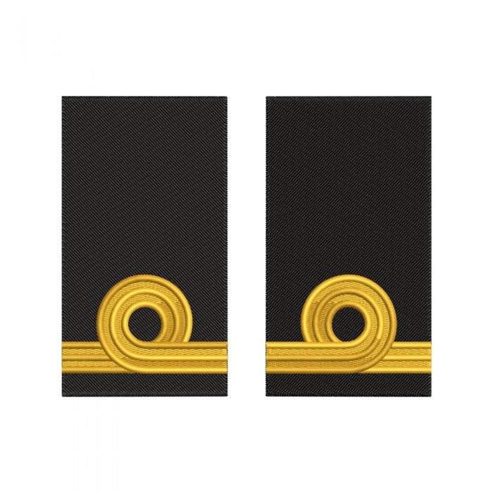 Grade brodate marina comercială 3rd Mate cu ochiul lui Nelson, epoleți aurii uniformă maritimă