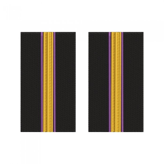 Epoleți Cadet Marina Comercială – Galon Auriu Brodat pe Tercot Negru grade brodate engineer cadet marina comercială galon auriu brodat epoleți ingineri tercot negru
