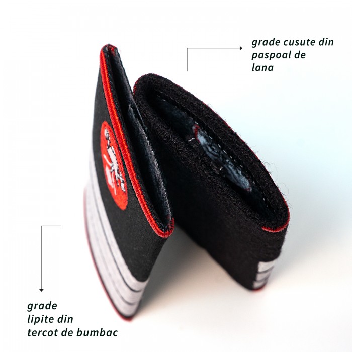 Grade militare pompieri din tercot lipit pentru uniforma ISU IGSU