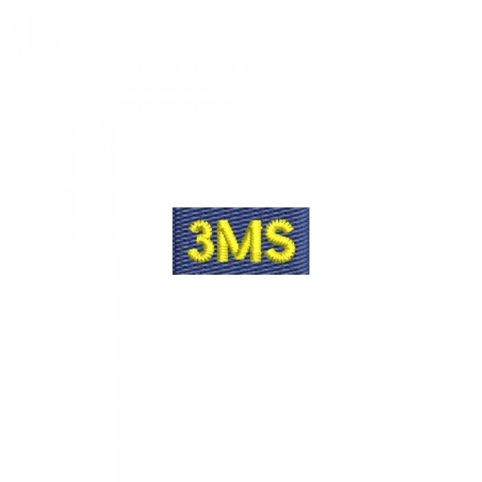Insigne brodate misiuni în străinătate 3MS Insignă brodată misiuni în străinătate 3MS galben pe fundal albastru - grade-militare.ro