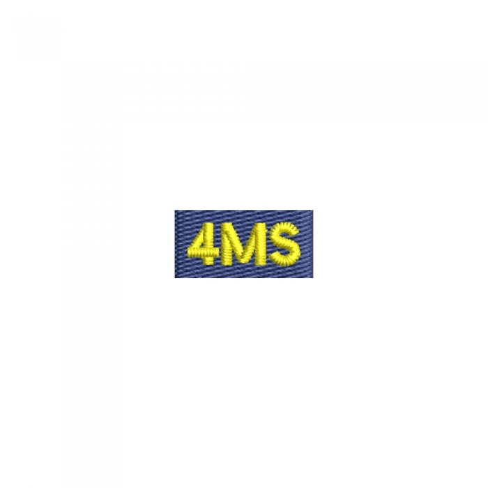 Insigne brodate misiuni în străinătate 4MS Insignă brodată misiuni în străinătate 4MS galben pe fundal albastru - grade-militare.ro