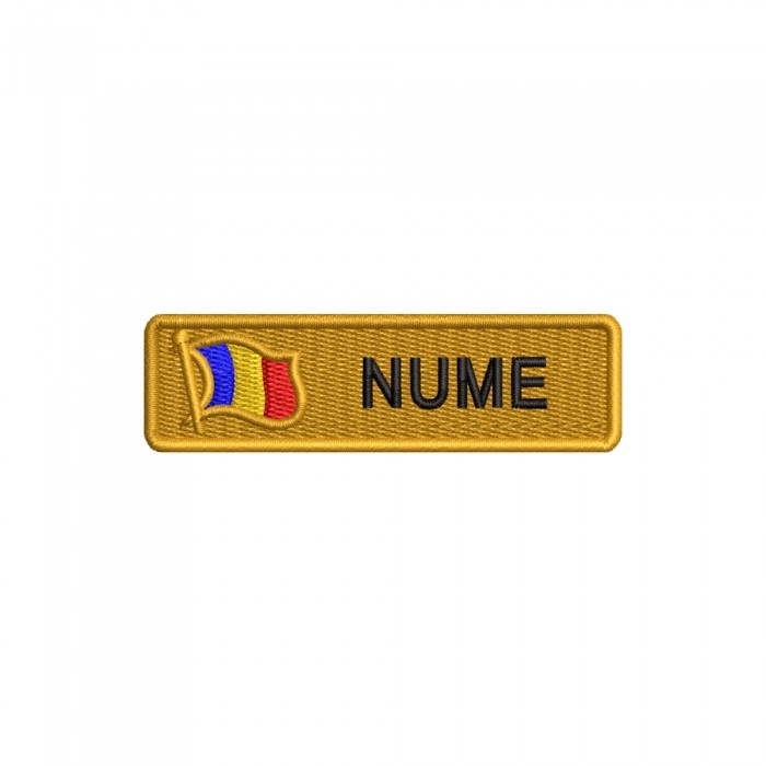 Ecuson nominal brodat MApN cu tricolor, cămașă-bluză versiunea 3 personalizat nume