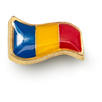 Insigna tricolor 9x6 mm