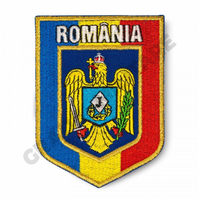Emblema Sigla Jandarmerie incadrata in tricolor